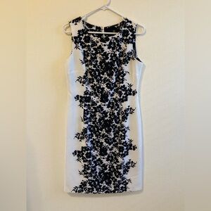 Ronni Nicole Black and White Floral Mini Dress